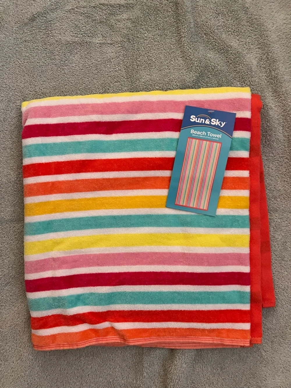 Sun & Sky Classic Colorful Stripes Beach Towel